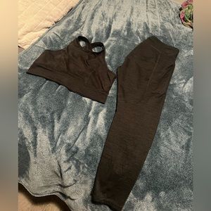 Joy Lab Gray Sports Bra and Leggings Matching Set
